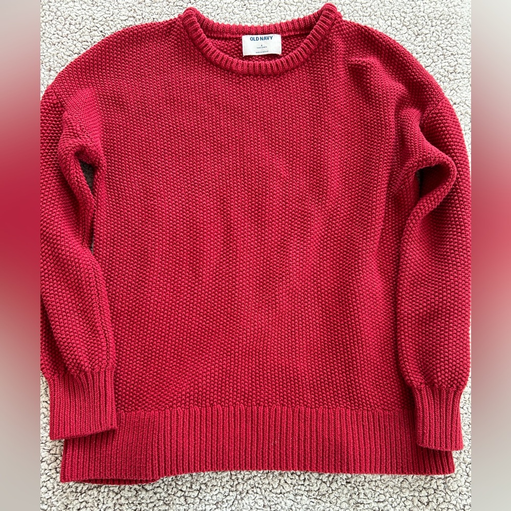 EUC Old Navy Tunic Length Sweater - Red